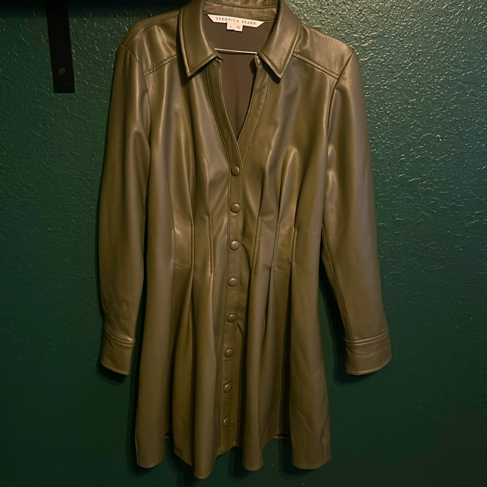 Veronica beard vegan leather size 8 dress